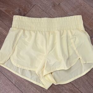 Zella Soft Yellow Women's Athletic Shorts